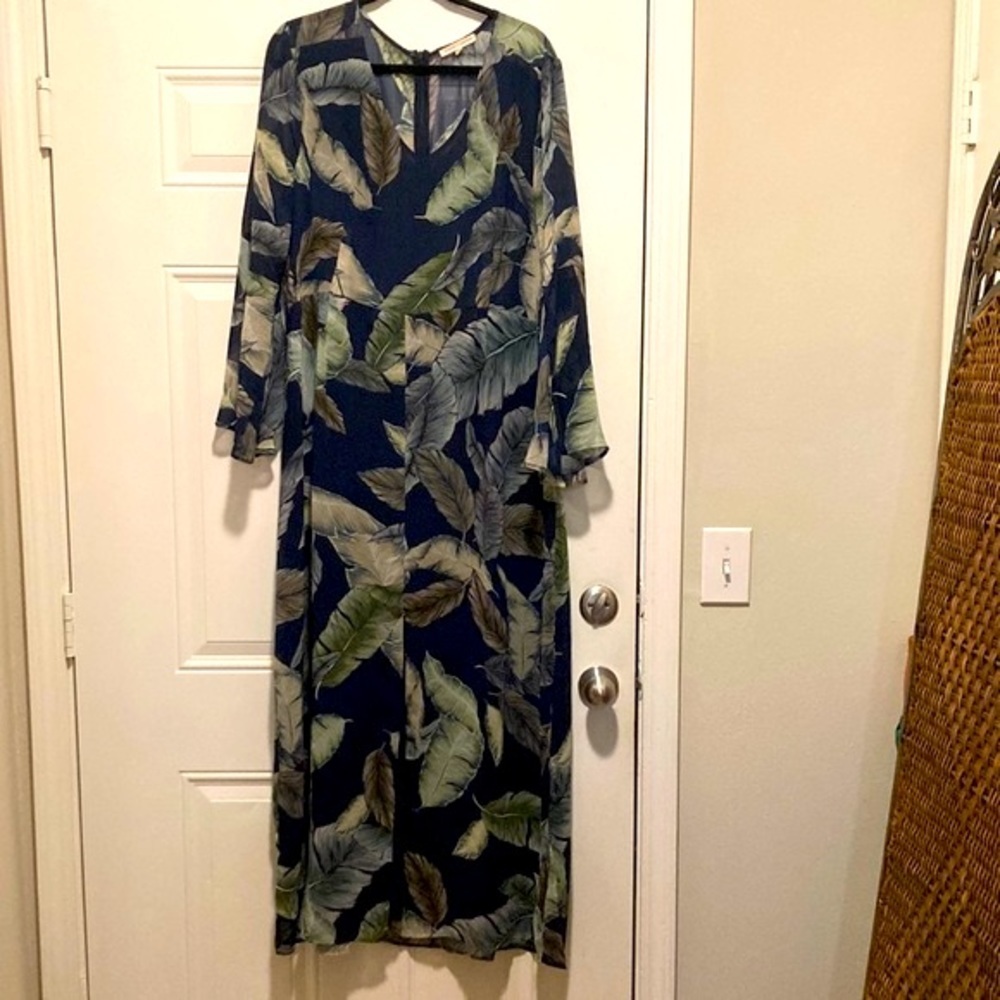 Standards & Pactices Tropical Bell Sleeve Maxi Dress Size 1X